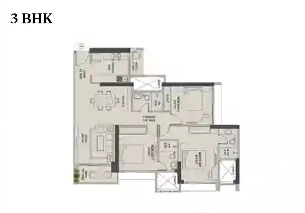 3 BHK 1350